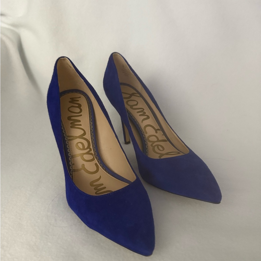 Sam Edelman Women's Hazel Pumps Shoes Suede Cobalt Blue Size 6 M - Picture 2 of 10